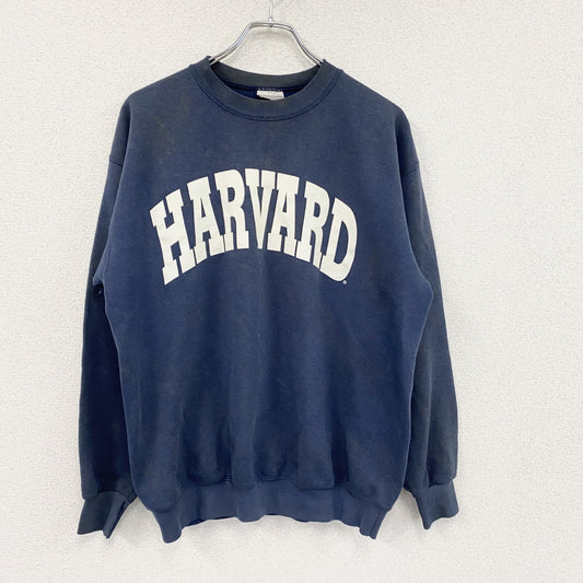 90s　United Sports　スウェット/トレーナー　HARVARD　アーチプリント　紺　ネイビー　Lサイズ