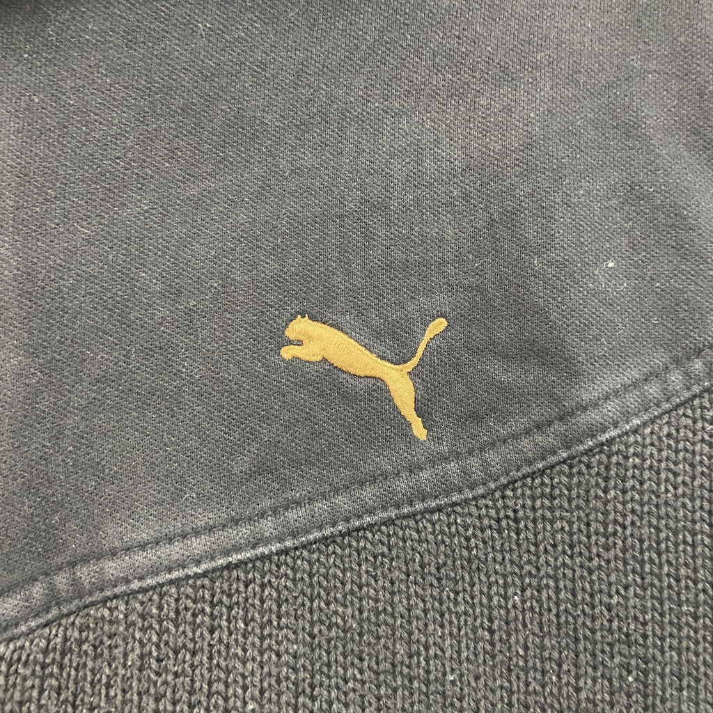 PUMA　プーマ　コットンニットスウェット　黒　ブラック　Mサイズ