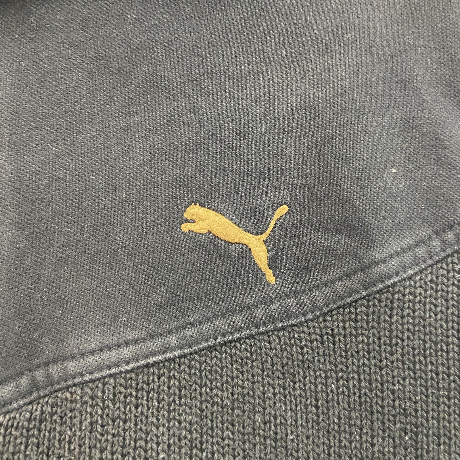PUMA　プーマ　コットンニットスウェット　黒　ブラック　Mサイズ