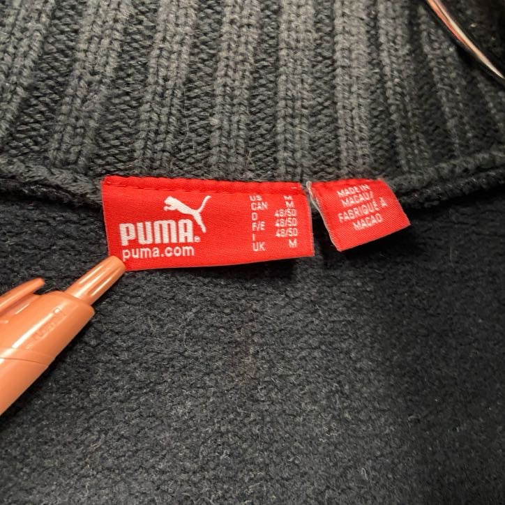 PUMA　プーマ　コットンニットスウェット　黒　ブラック　Mサイズ