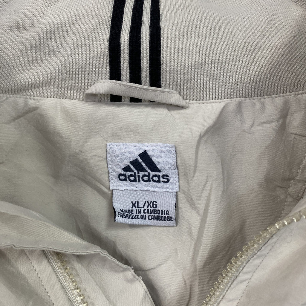 adidas　アディダス　プルオーバージャケット　ハーフジップ　オフホワイト　XLサイズ