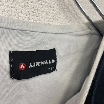 AIRWALK　長袖Tシャツ/ロンT　英字　レイヤード　紺　ネイビー　Lサイズ
