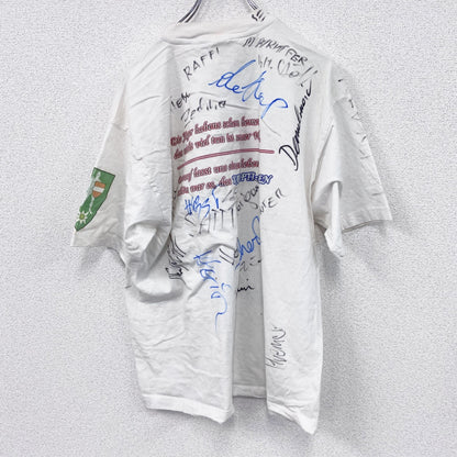 ～00s　Hanes　ヘインズ　半袖プリントTシャツ　ヴィンテージ　手書きサイン　白　ホワイト　XLサイズ