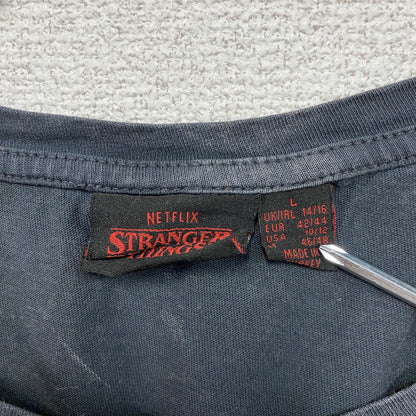 NETFLIX　ネットフリックス　STRANGER THINGS　ストレンジャーシングス　半袖プリントTシャツ　ダークグレー　Lサイズ
