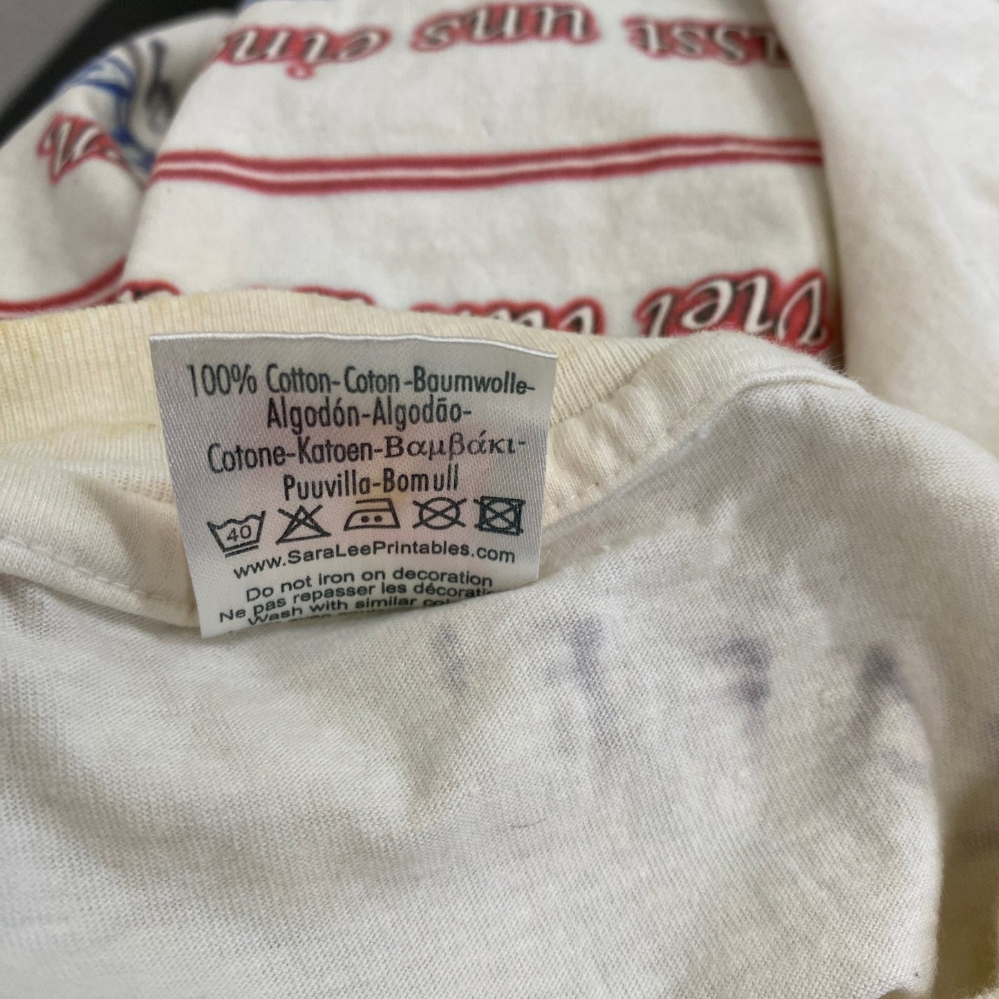 ～00s　Hanes　ヘインズ　半袖プリントTシャツ　ヴィンテージ　手書きサイン　白　ホワイト　XLサイズ