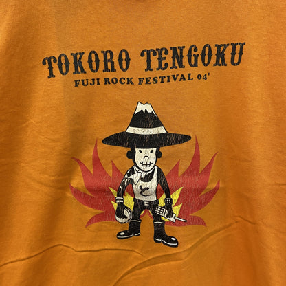 00s　anvil　アンヴィル　半袖Tシャツ　フジロックフェスティバル　ヴィンテージ　オレンジ　Lサイズ