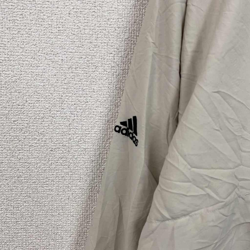 adidas　アディダス　プルオーバージャケット　ハーフジップ　オフホワイト　XLサイズ