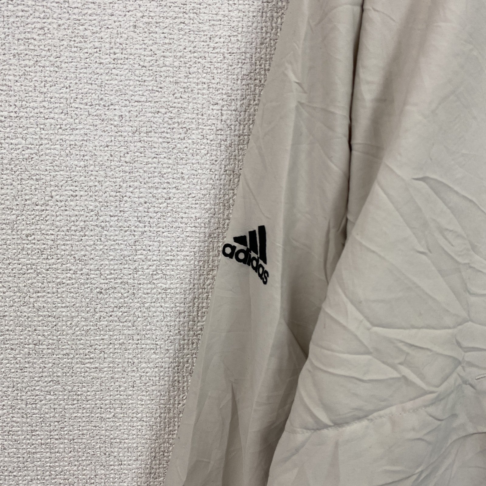 adidas　アディダス　プルオーバージャケット　ハーフジップ　オフホワイト　XLサイズ