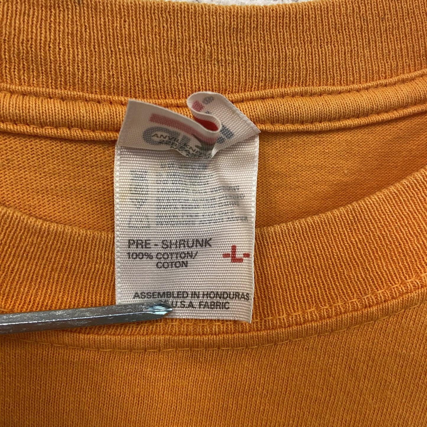 00s　anvil　アンヴィル　半袖Tシャツ　フジロックフェスティバル　ヴィンテージ　オレンジ　Lサイズ