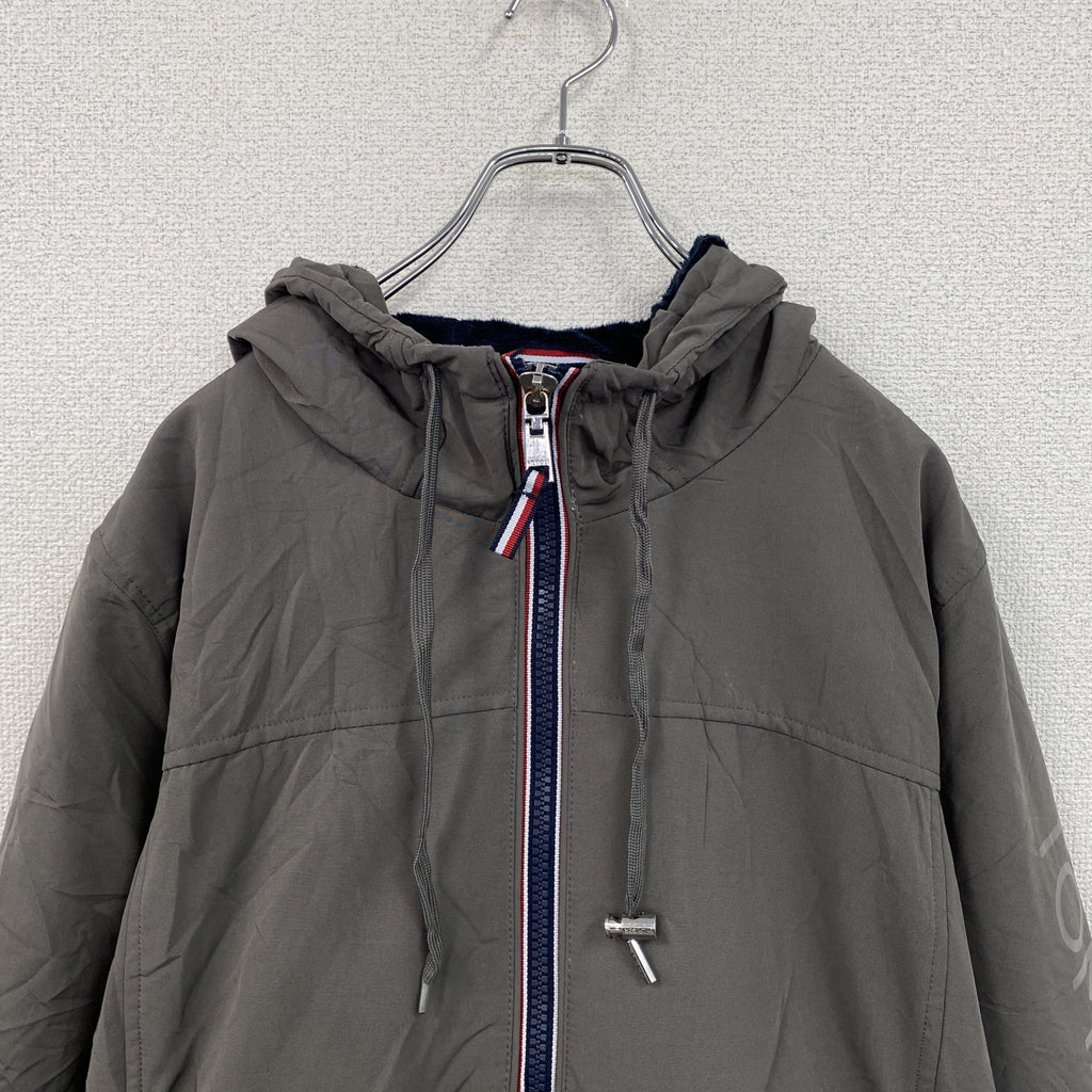 TOMMY HILFIGER　トミーヒルフィガー　フルジップ中綿ジャケット　チャコールグレー　2XLサイズ