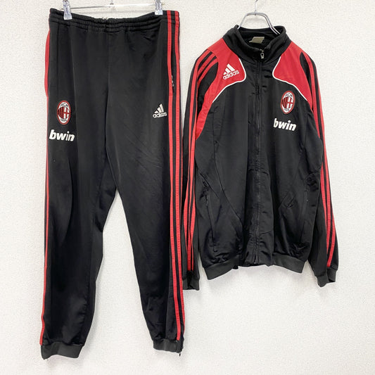 00s　adidas　アディダス　菅田将暉着用　ACミラン　トラックジャケット　トラックパンツ　ブラック　Lサイズ