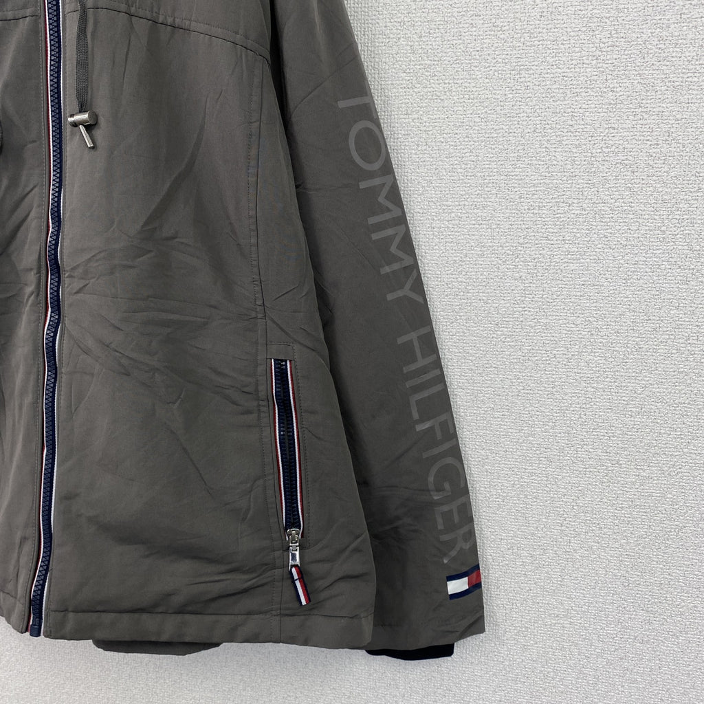 TOMMY HILFIGER　トミーヒルフィガー　フルジップ中綿ジャケット　チャコールグレー　2XLサイズ