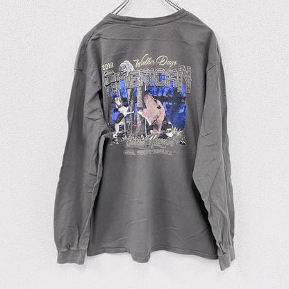 GILDAN　ギルダン　長袖プリントTシャツ/ロンT　ビーグル　灰色　グレー　Lサイズ