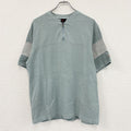 ～00s　NIKE　ナイキ　ハーフジップ半袖Tシャツ　ヴィンテージ　水色　ライトブルー　グレー　XLサイズ　