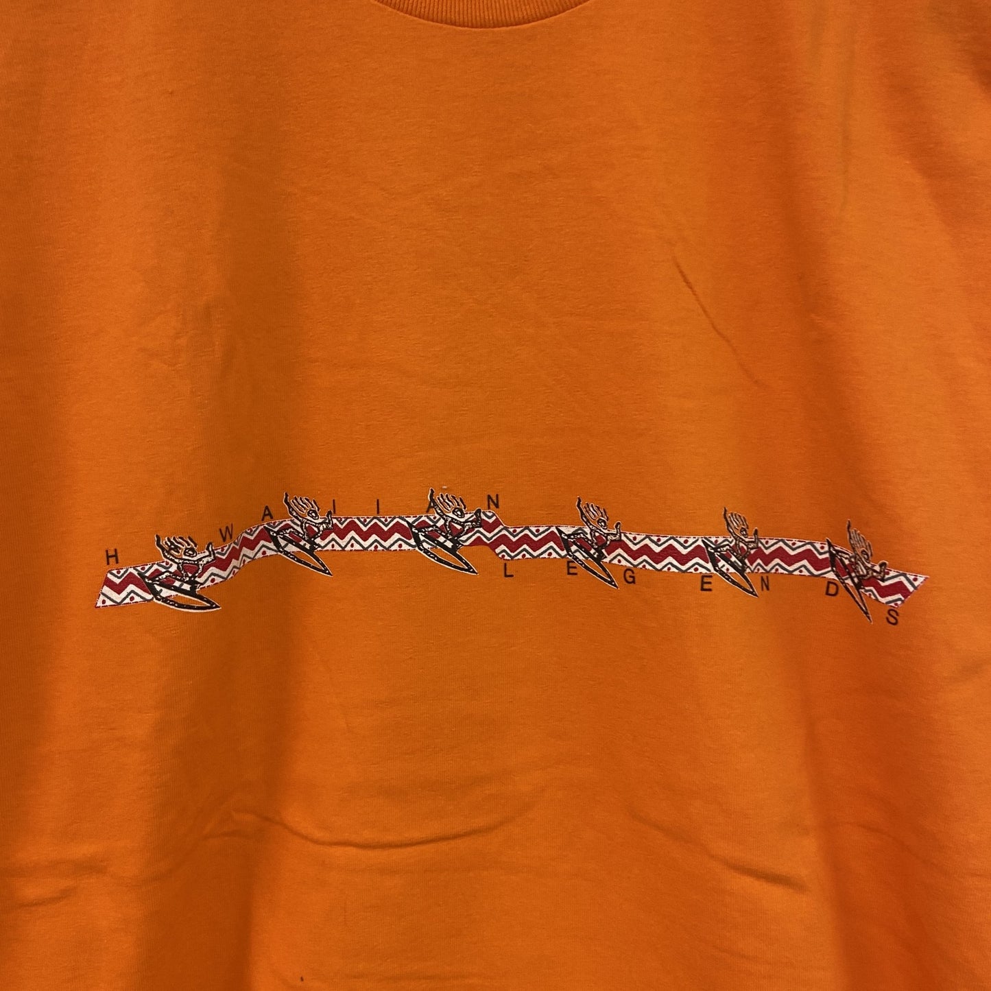 90s～　ALSTYLE APPAREL　半袖Tシャツ　HAWAIAN　ヴィンテージ　オレンジ　XLサイズ