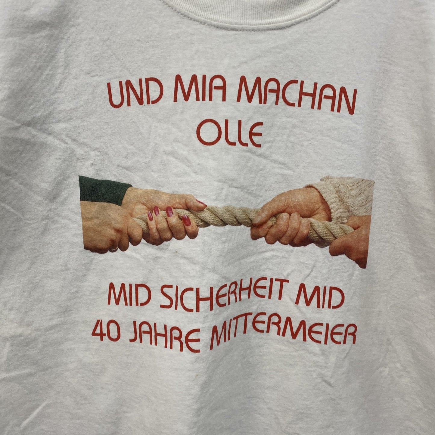 00s～　半袖プリントTシャツ　ヴィンテージ　綱引き　白　ホワイト