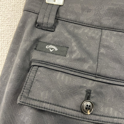 Callaway　キャロウェイ　カーゴパンツ　ジップフライ　カモフラージュ　迷彩柄　黒　ブラック　LLサイズ