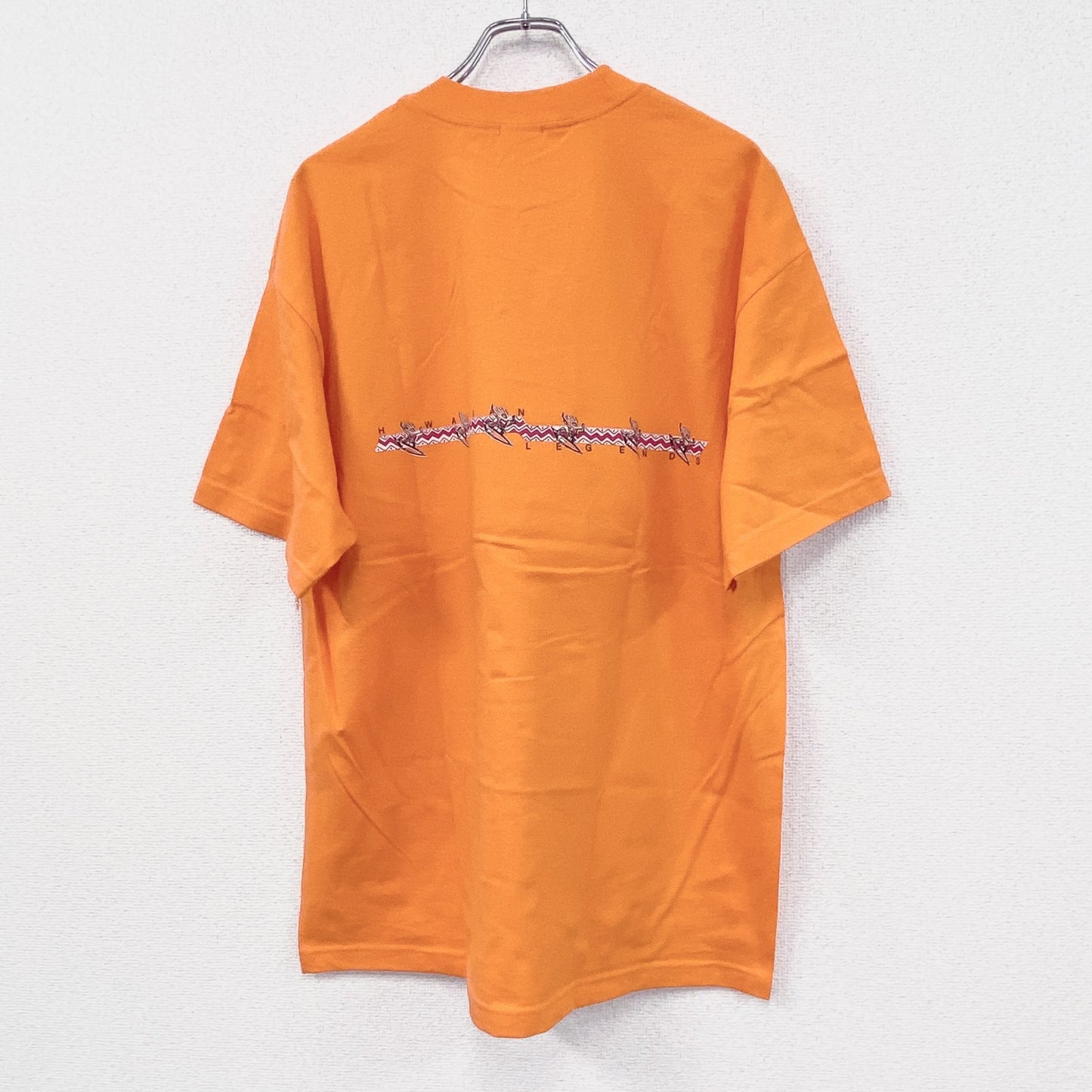 90s～　ALSTYLE APPAREL　半袖Tシャツ　HAWAIAN　ヴィンテージ　オレンジ　XLサイズ