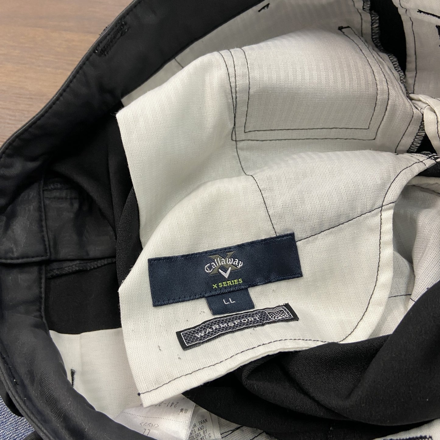 Callaway　キャロウェイ　カーゴパンツ　ジップフライ　カモフラージュ　迷彩柄　黒　ブラック　LLサイズ
