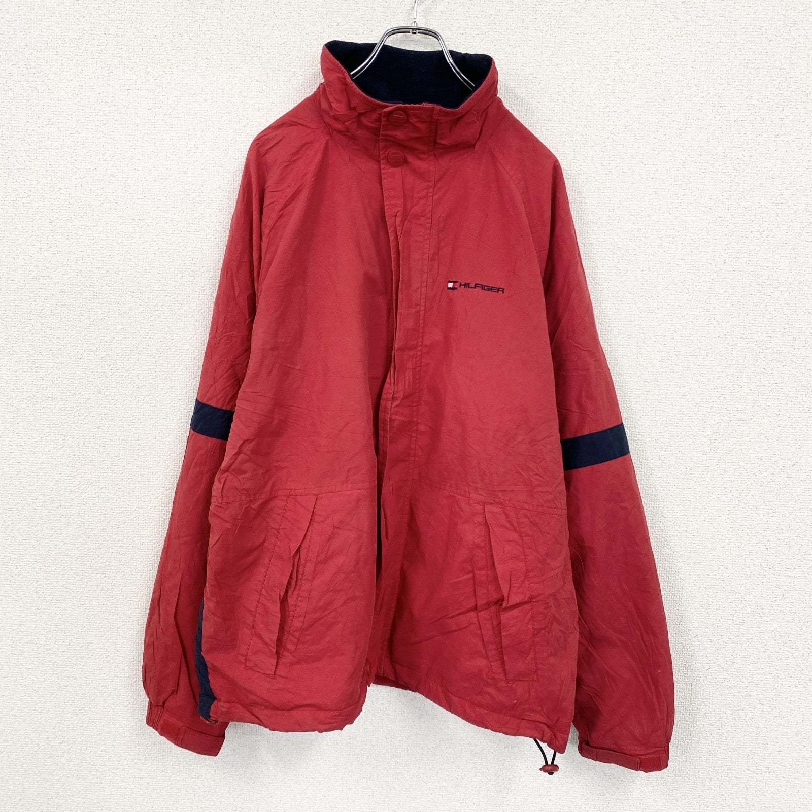 90s　TOMMY HILFIGER　トミーヒルフィガー　フルジップジャケット　ヴィンテージ　赤　レッド　