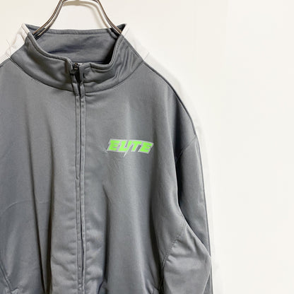 古着 used　AUGUSTA　長袖トラックジャケット　ジャージ　ワンポイント　グレー　秋冬服　ビッグシルエット　XLサイズ
