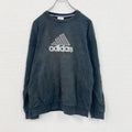 00s　adidas　アディダス　スウェット/トレーナー　ヴィンテージ　パフォーマンスロゴ　黒　ブラック　XLサイズ