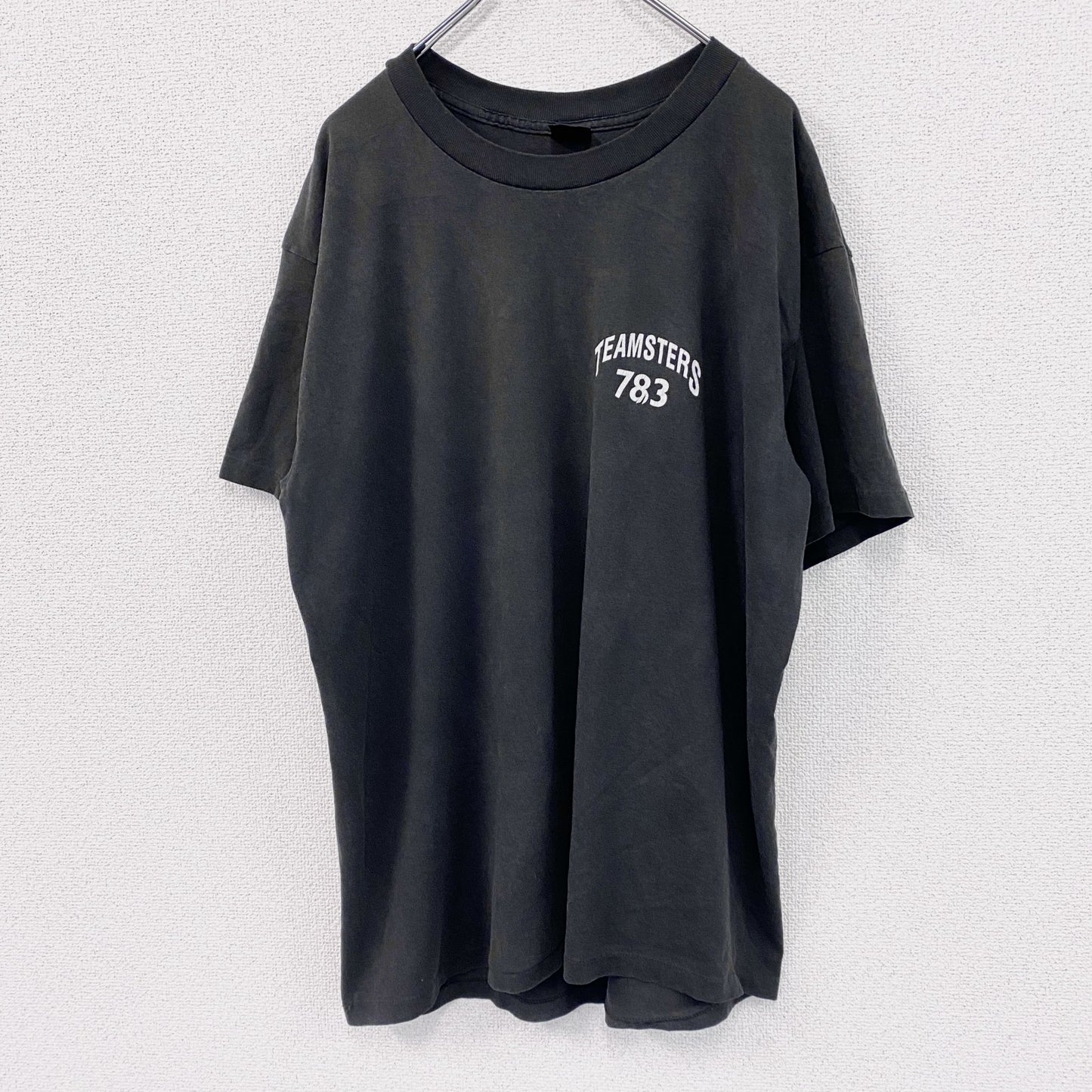 90s～　半袖プリントTシャツ　ヴィンテージ　シングルステッチ　黒　ブラック