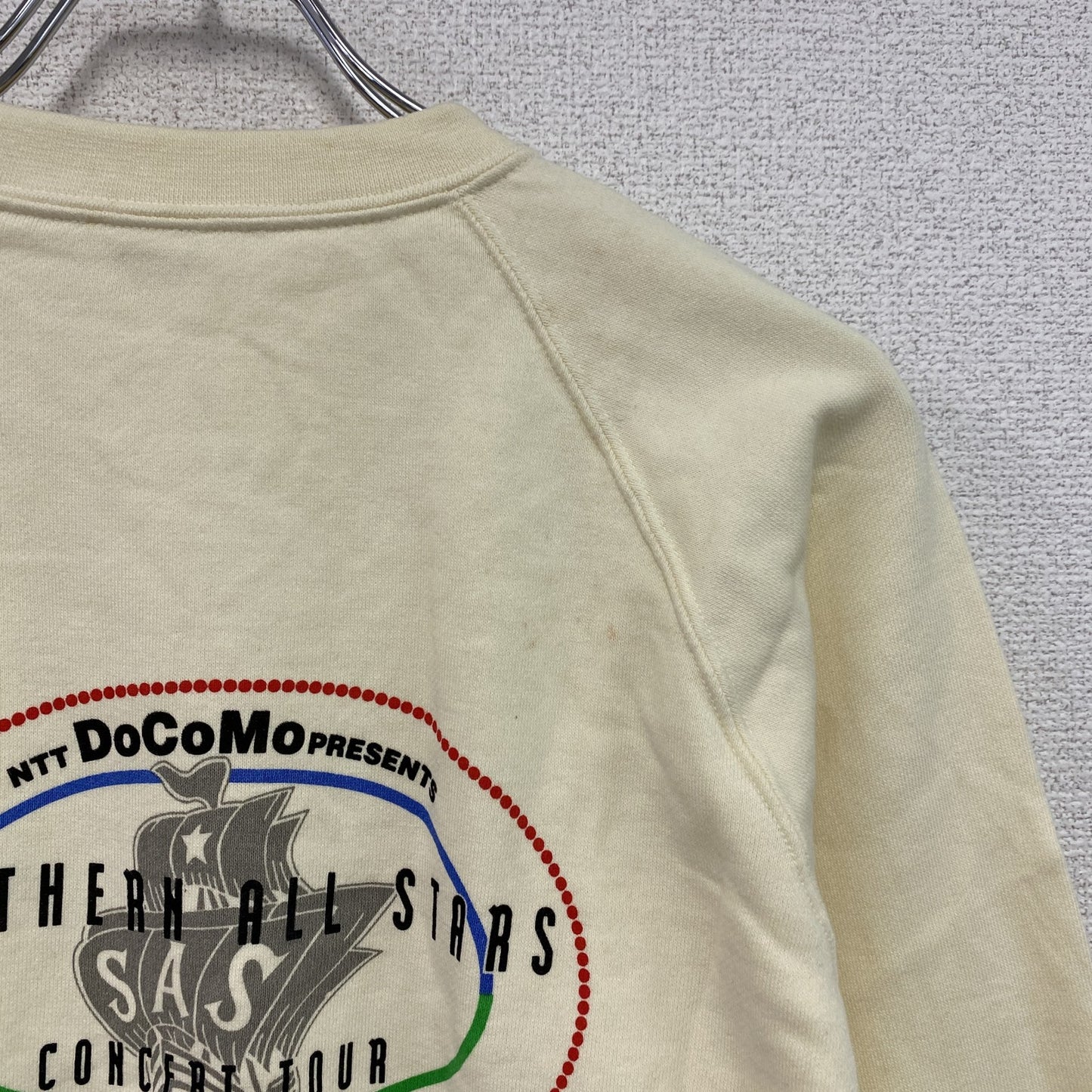 90s　NTT DOCOMO　サザンオールスタース　桑田佳祐　歌う日本シリーズ　スウェット/トレーナー　アイボリー　Fサイズ