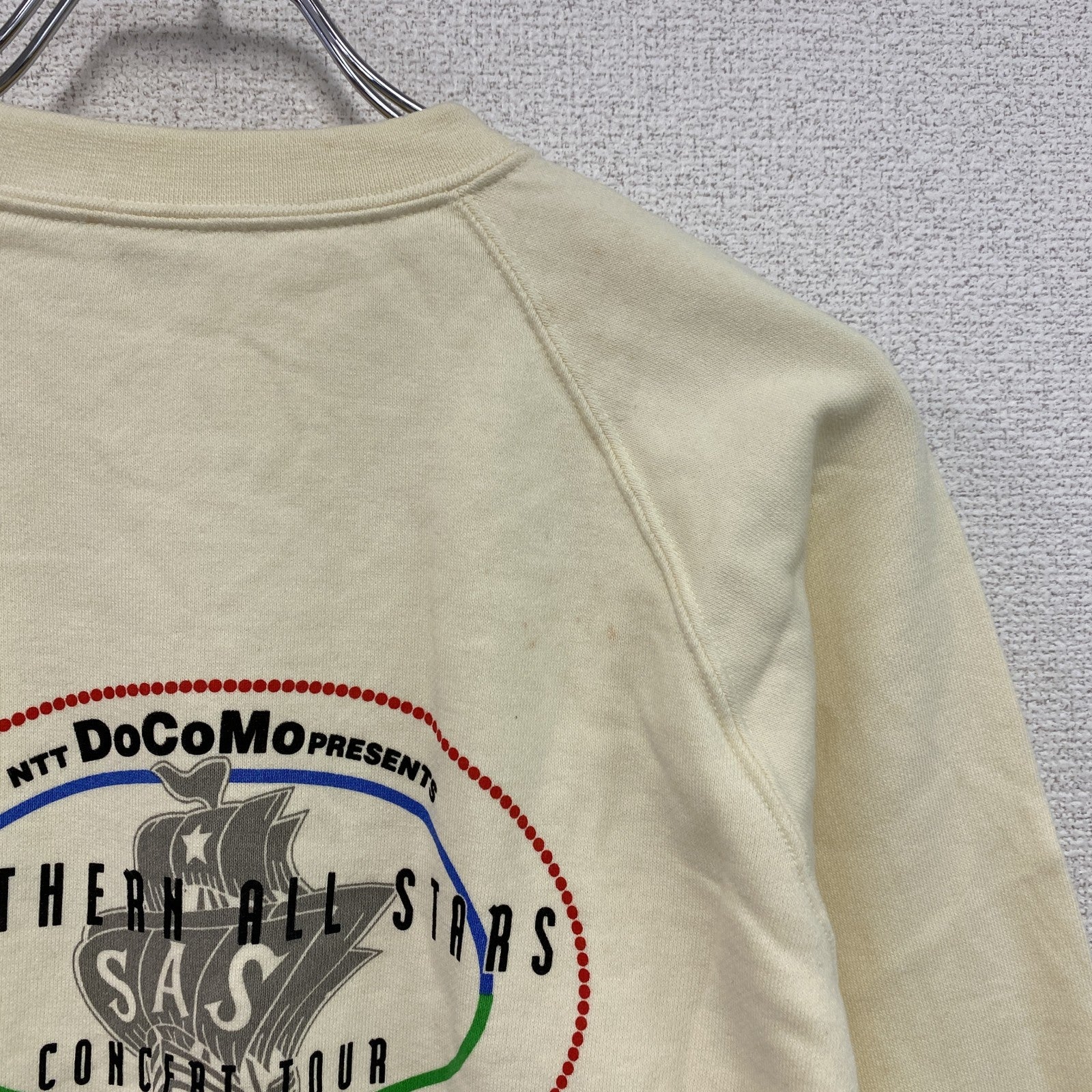 90s　NTT DOCOMO　サザンオールスタース　桑田佳祐　歌う日本シリーズ　スウェット/トレーナー　アイボリー　Fサイズ