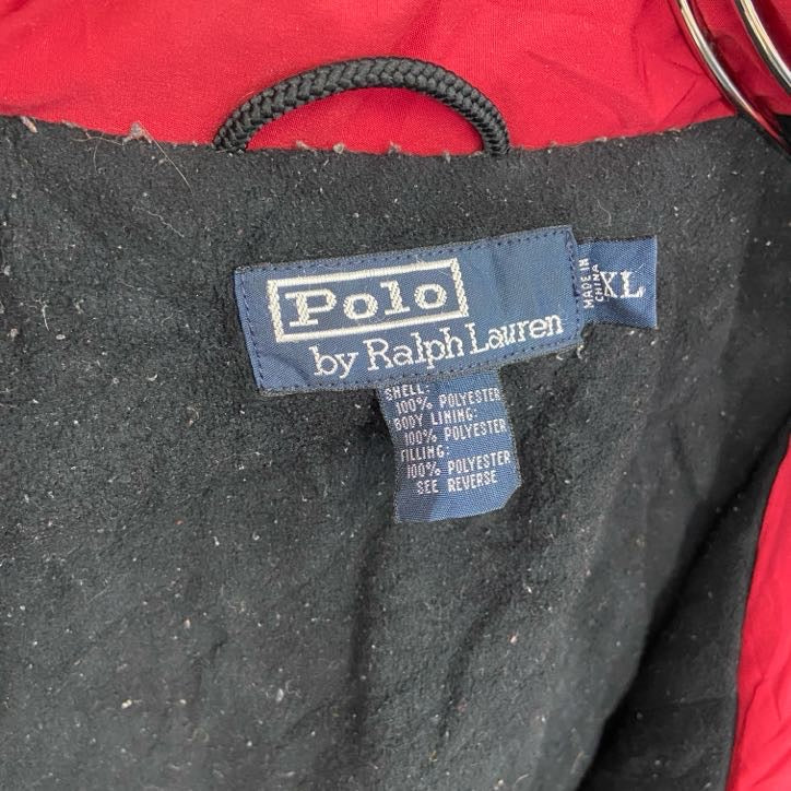 Polo by Ralph Lauren　ポロバイラルフローレン　フルジップ中綿ジャケット　赤　レッド　XLサイズ