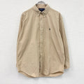 90s　Ralph Lauren　ラルフローレン　BLAKE　長袖ボタンダウンシャツ　ベージュ　Lサイズ