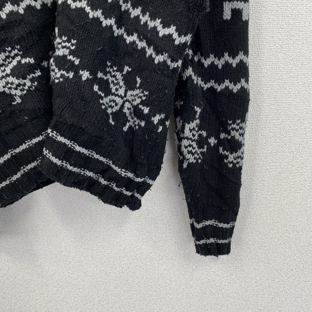 Levi's　リーバイス　フルジップウールニットカーディガン ショールカラー　黒　ブラック　Mサイズ