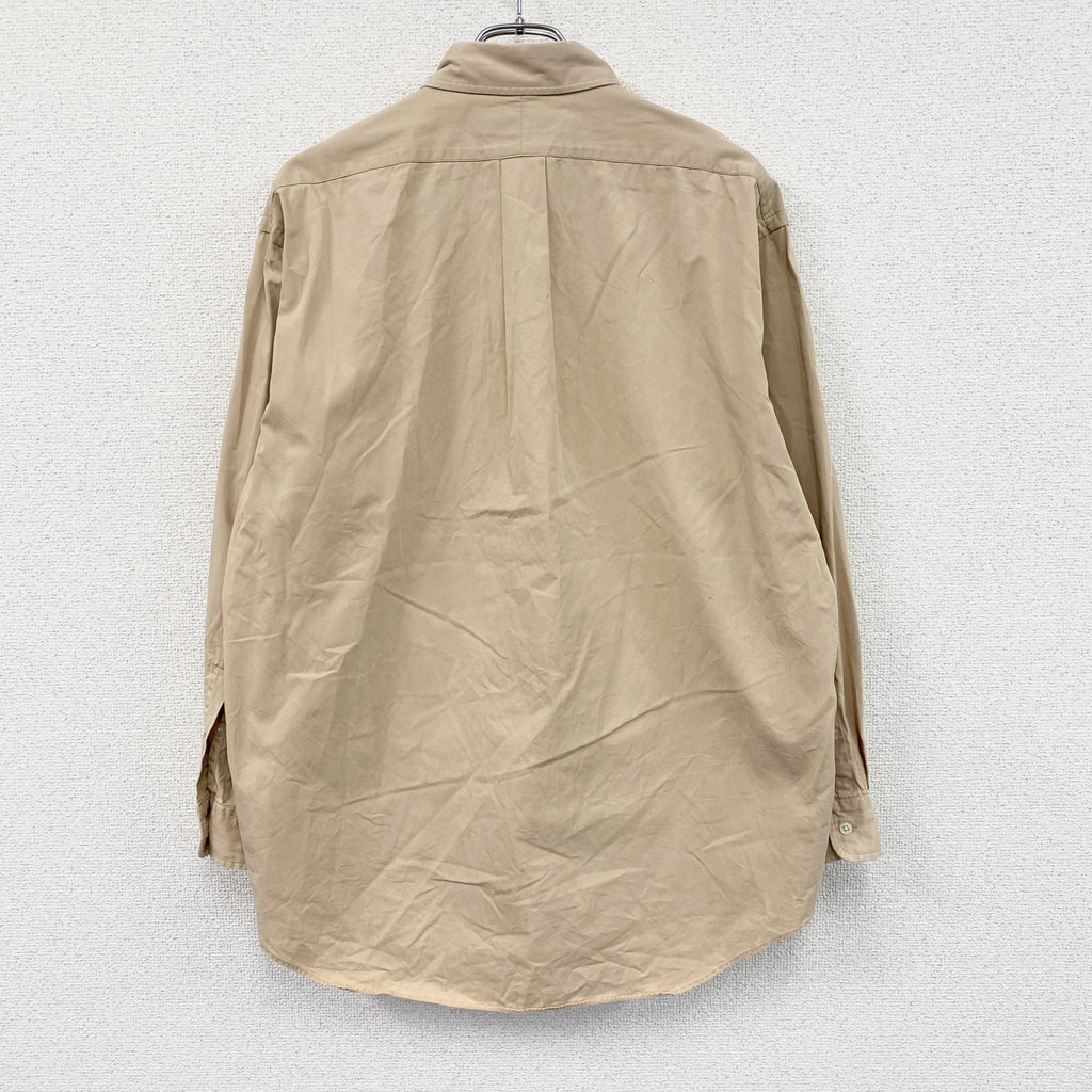 90s　Ralph Lauren　ラルフローレン　BLAKE　長袖ボタンダウンシャツ　ベージュ　Lサイズ