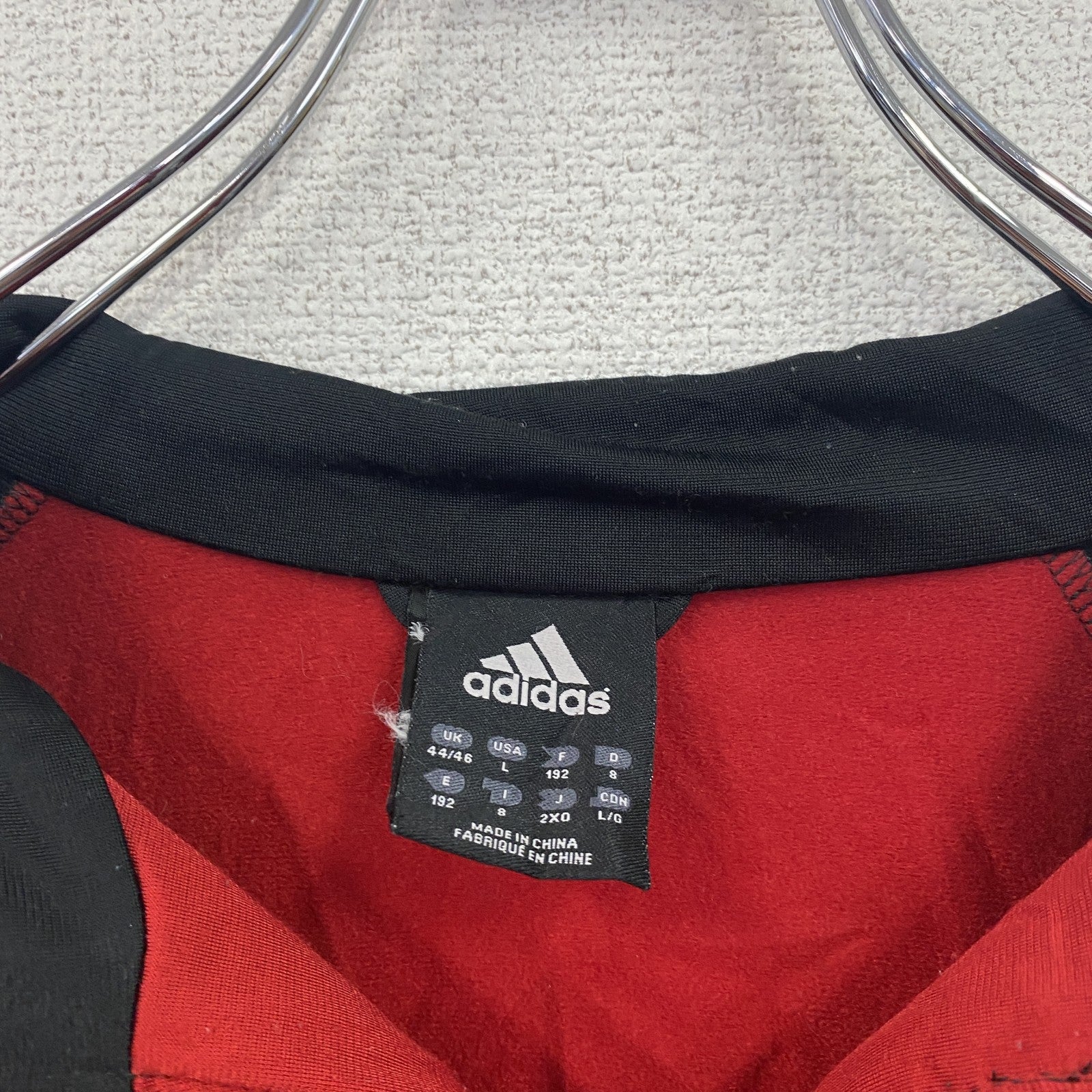 adidas　アディダス　トラックジャケット/ジャージ　赤　レッド　Lサイズ