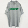 古着 used　NIKE　ナイキ　半袖プリントTシャツ　スウッシュロゴ　クルーネック　ノームコア　レトロ　グレー　XLサイズ