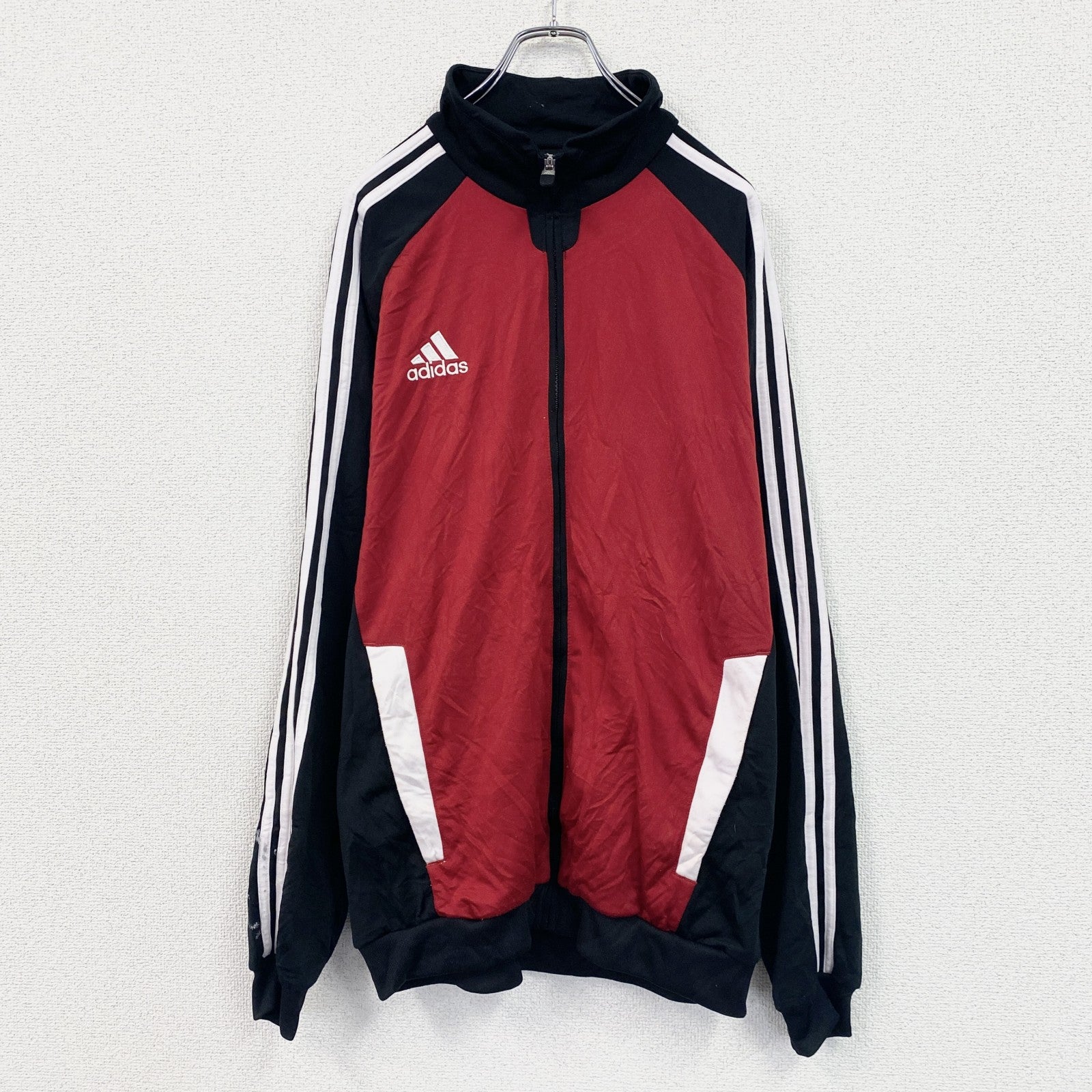 adidas　アディダス　トラックジャケット/ジャージ　赤　レッド　Lサイズ