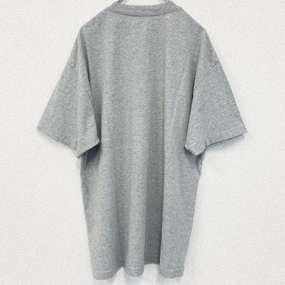 古着 used　NIKE　ナイキ　半袖プリントTシャツ　スウッシュロゴ　クルーネック　ノームコア　レトロ　グレー　XLサイズ