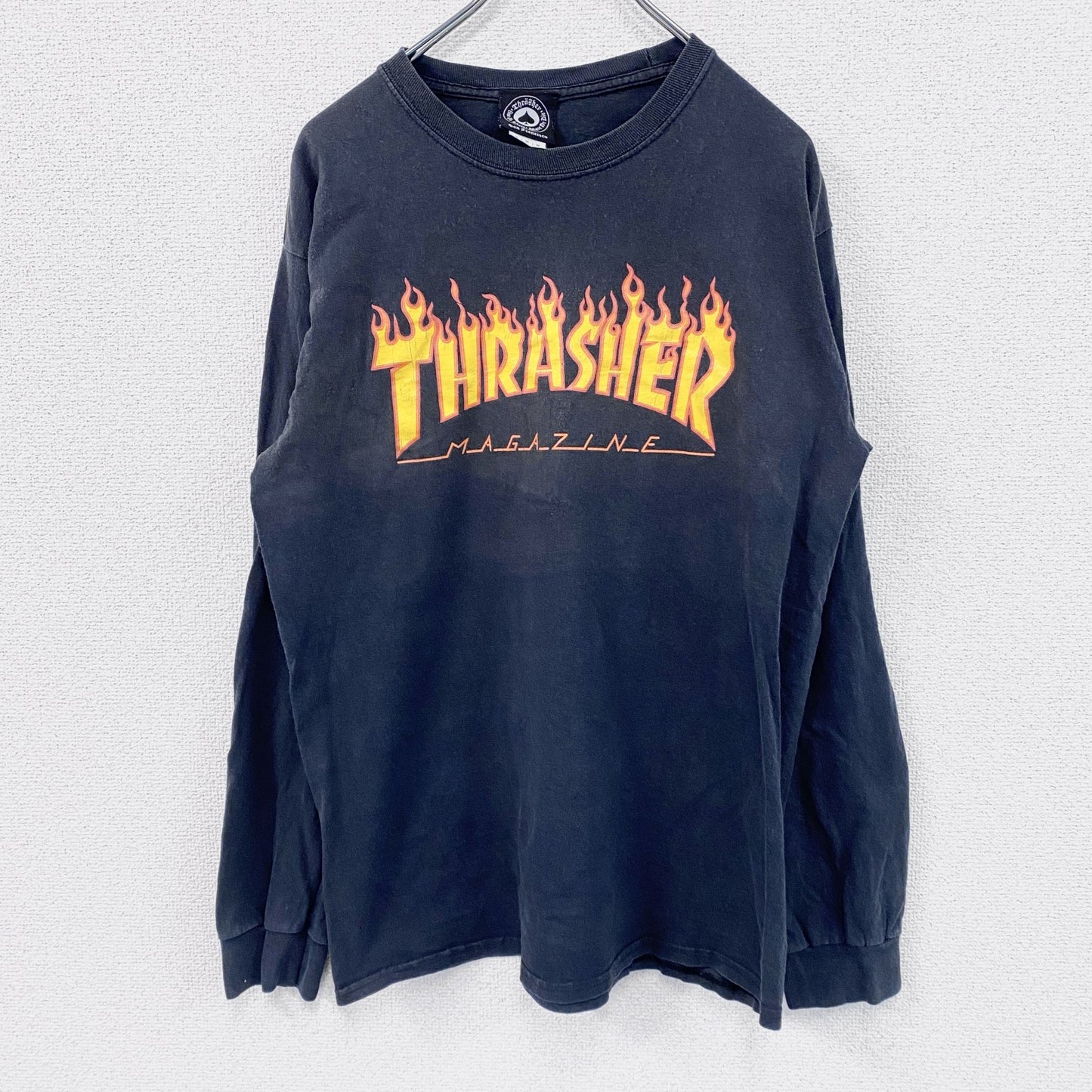 THRASHER　スラッシャー　長袖プリントTシャツ/ロンT　黒　ブラック　Mサイズ