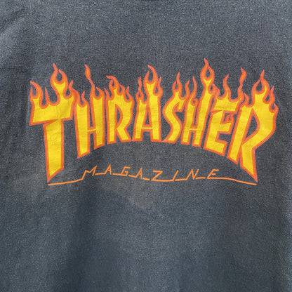 THRASHER　スラッシャー　長袖プリントTシャツ/ロンT　黒　ブラック　Mサイズ