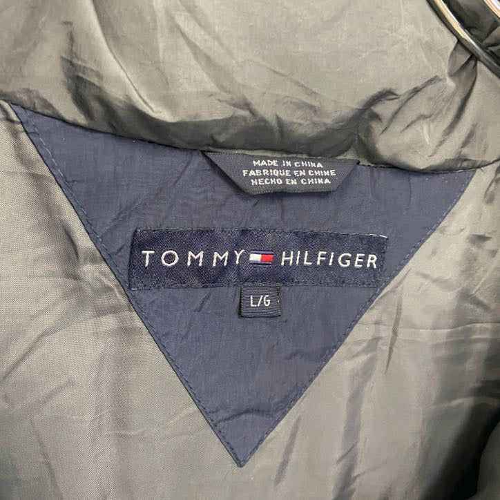 TOMMY HILFIGER　トミーヒルフィガー　フルジップダウンベスト　紺　ネイビー　Lサイズ