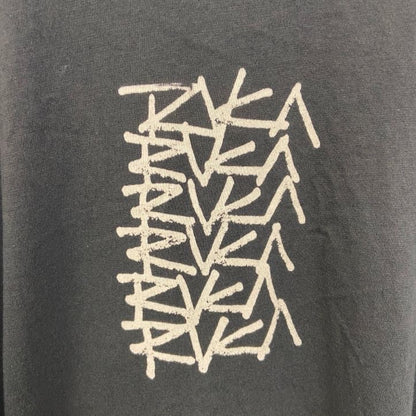 古着 used　RVCA　ルーカ　半袖プリントTシャツ　クルーネック　レトロデザイン　ノームコア　黒　ブラック　Lサイズ
