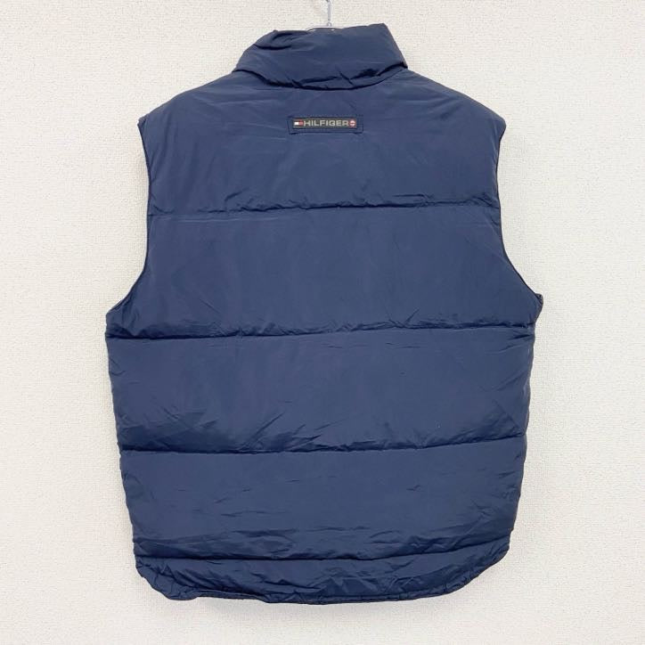 TOMMY HILFIGER　トミーヒルフィガー　フルジップダウンベスト　紺　ネイビー　Lサイズ
