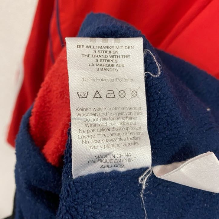 adidas　アディダス　プルオーバートラックジャケット　ハーフジップ　赤　レッド　
