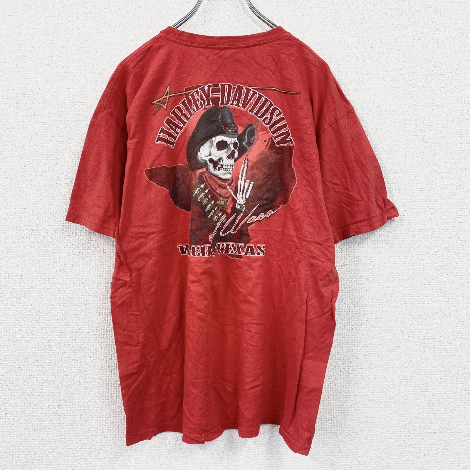 HARLEY DAVIDSON ハーレーダビッドソン 半袖プリントTシャツ 赤 レッド