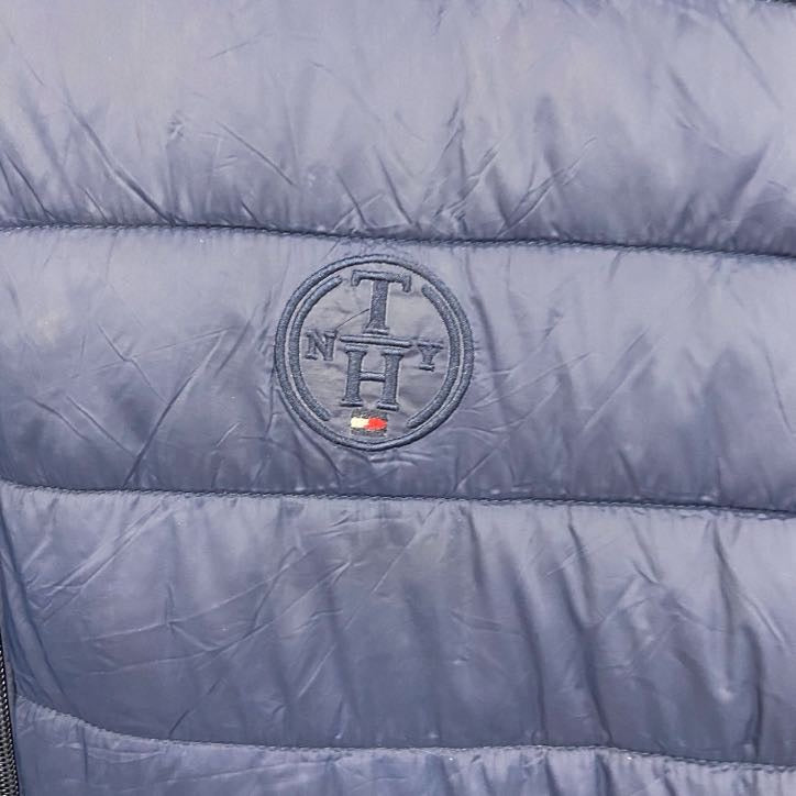 古着 used　TOMMY HILFIGER　トミーヒルフィガー　フルジップ中綿ジャケット　紺　ネイビー　Lサイズ