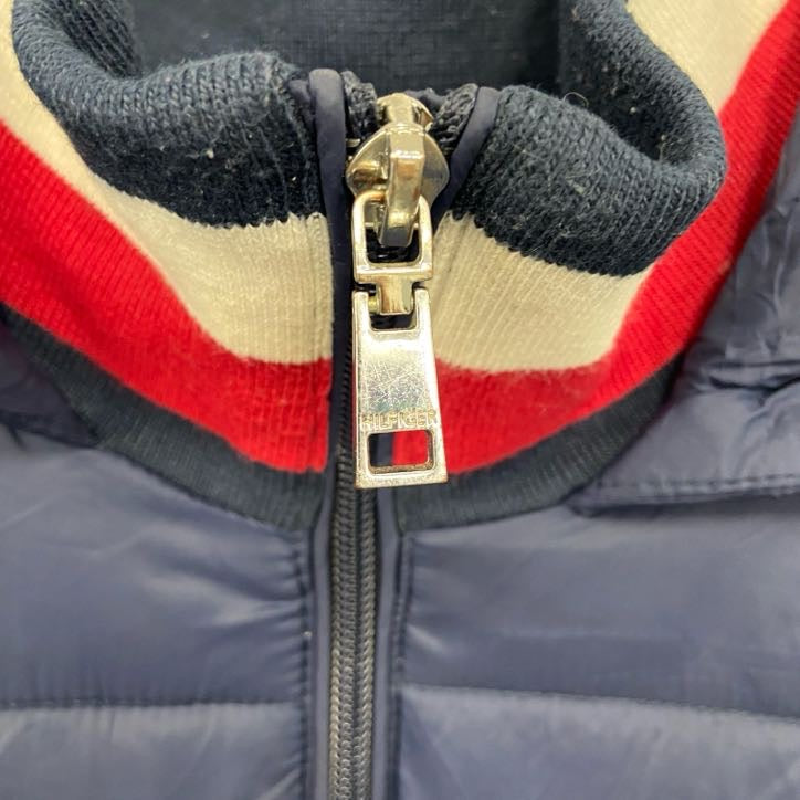古着 used　TOMMY HILFIGER　トミーヒルフィガー　フルジップ中綿ジャケット　紺　ネイビー　Lサイズ