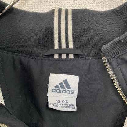 adidas　アディダス　プルオーバージャケット　ハーフジップ　黒　ブラック　XLサイズ