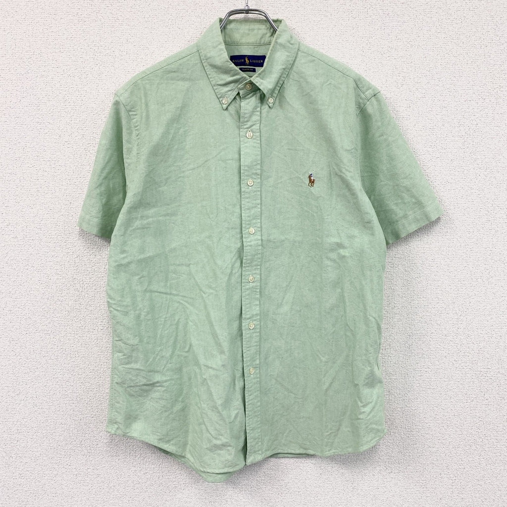 RALPH LAUREN　ラルフローレン　半袖ボタンダウンシャツ　オックスフォード　緑　グリーン　Lサイズ