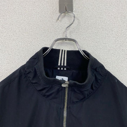 adidas　アディダス　プルオーバージャケット　ハーフジップ　黒　ブラック　XLサイズ