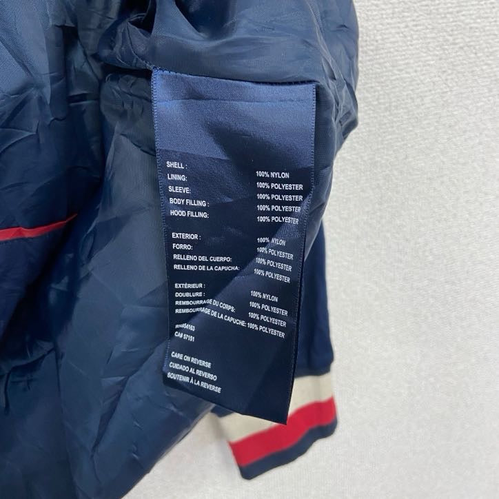 古着 used　TOMMY HILFIGER　トミーヒルフィガー　フルジップ中綿ジャケット　紺　ネイビー　Lサイズ